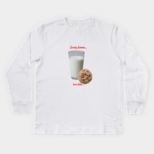 Eating Santa's Cookies Kids Long Sleeve T-Shirt